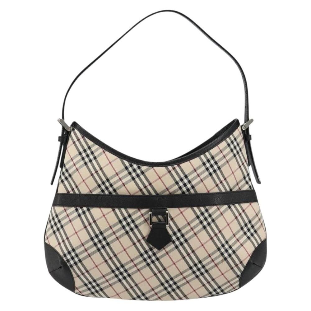 Burberry Nova Check Canvas Shoulder Bag Beige